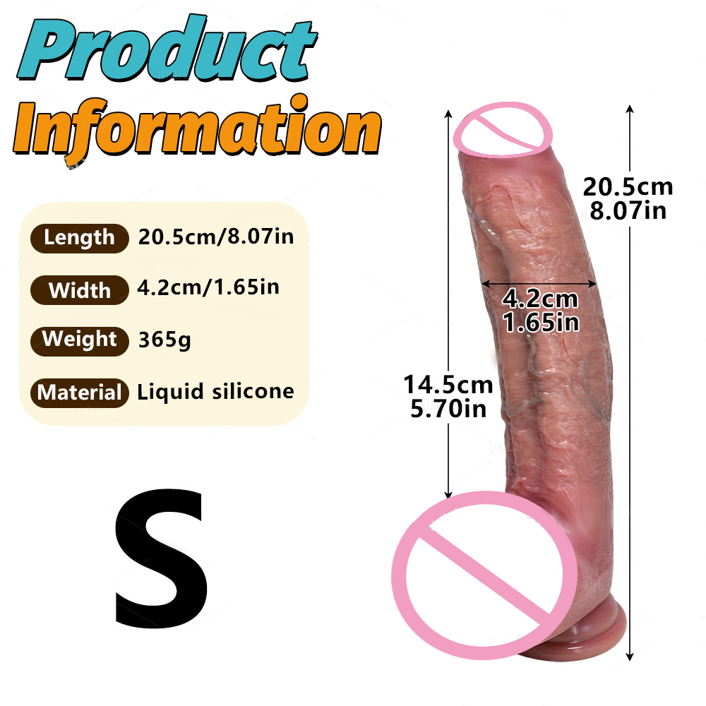 Soft Liquid Silicone Realistic Dildo with Strong Suction Base