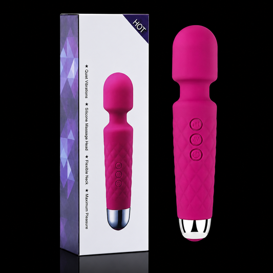 Knight Stick Silicone Wand Massager – Quiet Rechargeable Vibrator