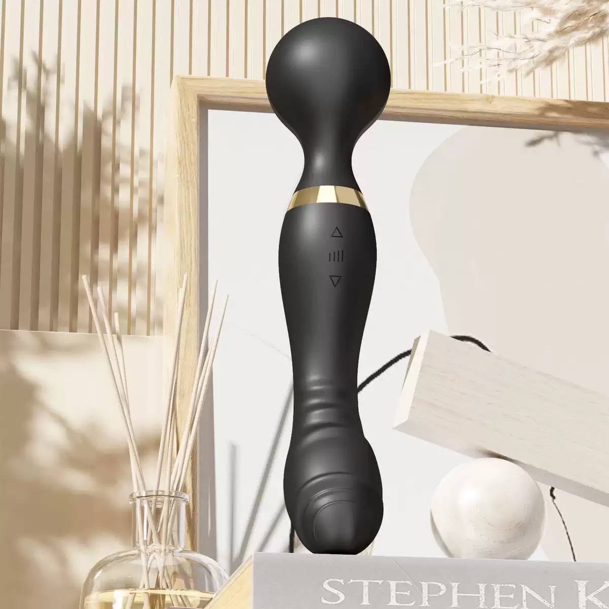 Dual Head Vibrating Wand Massager with 8 Vibration Modes