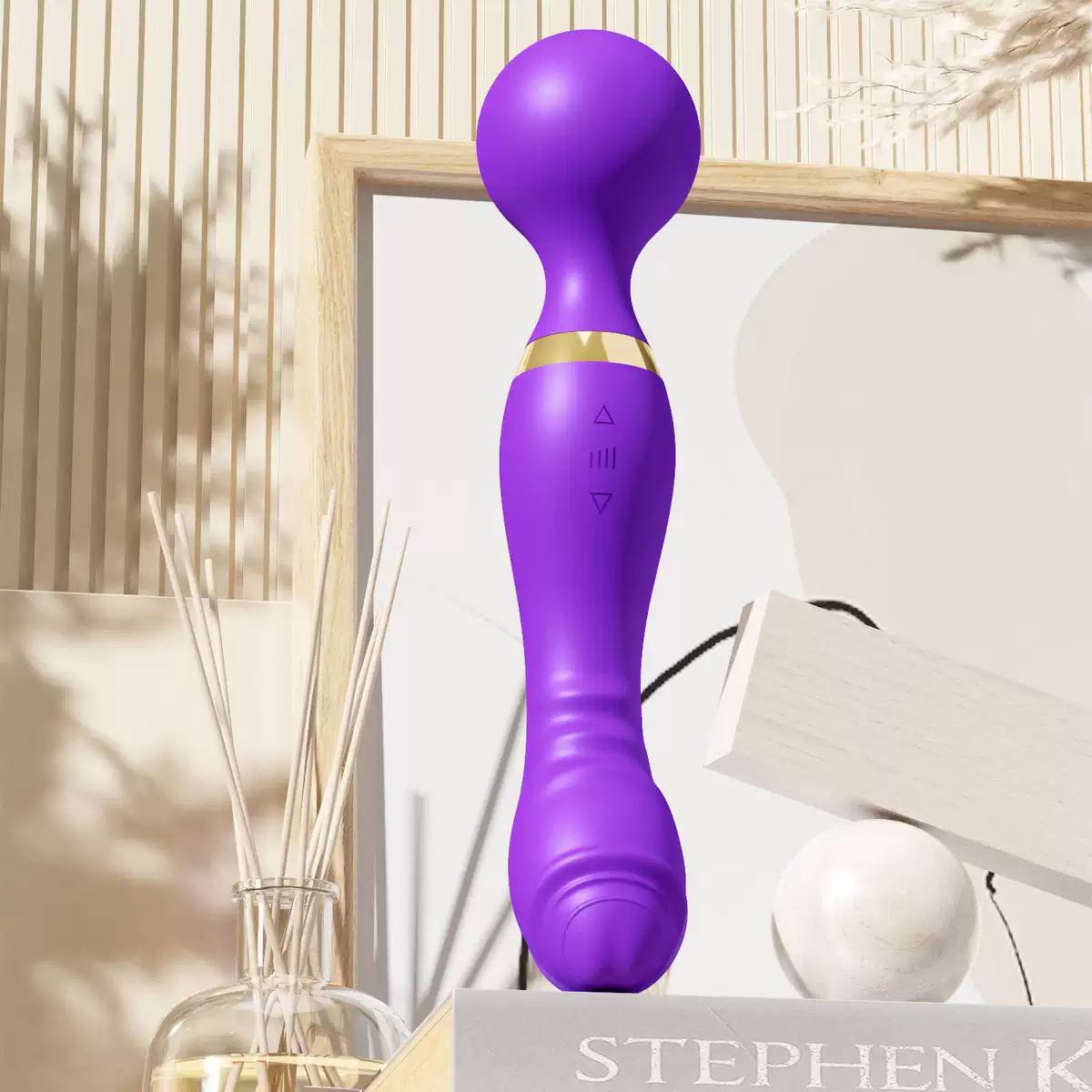 Dual Head Vibrating Wand Massager with 8 Vibration Modes