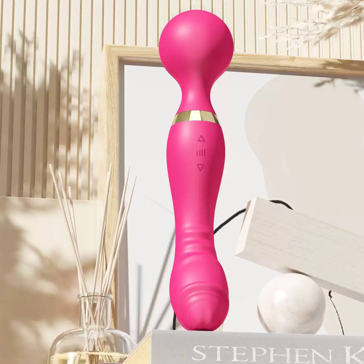 Dual Head Vibrating Wand Massager with 8 Vibration Modes