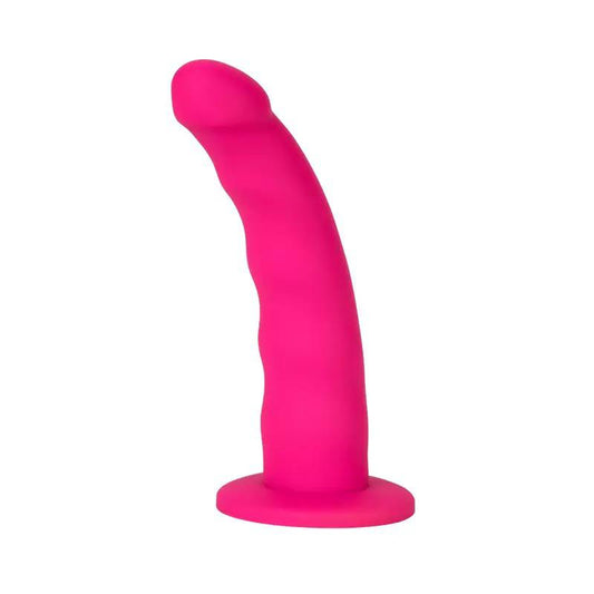 Curved Silicone G-Spot Dildo with Suction Base