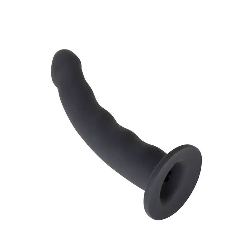Curved Silicone G-Spot Dildo with Suction Base