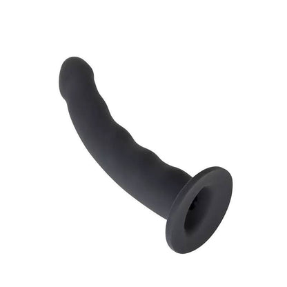 Curved silicone G-spot dildo with suction base – internal stimulator