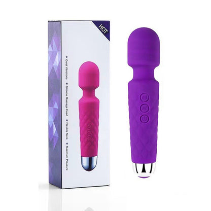 Knight Stick Silicone Wand Massager – Quiet Rechargeable Vibrator