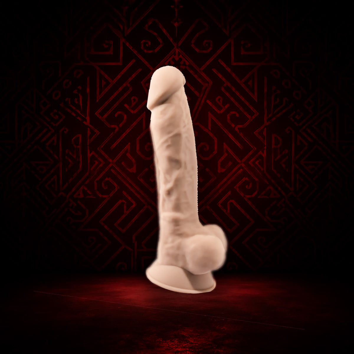 Sexual product on a red patterned background